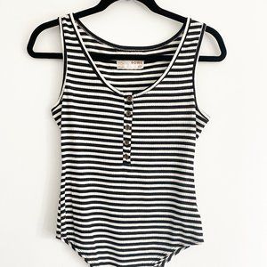 Jackson Rowe Henley Striped Bodysuit